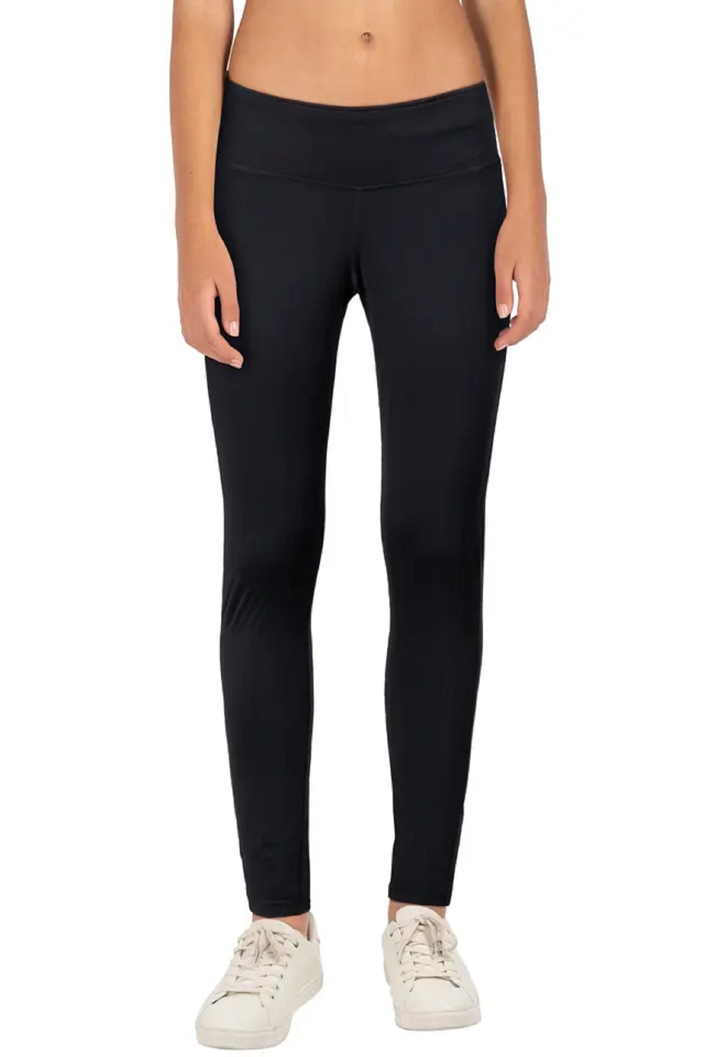 Calça legging feminina Calvin Klein Performance com logo nas costas e cintura alta, preta, tamanho pequeno