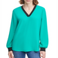 Blusa Calvin Klein Feminina Gola V Lisa Verde Tamanho Médio