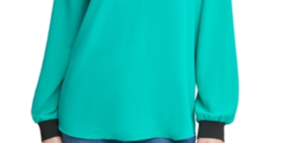 Blusa Calvin Klein Feminina Gola V Lisa Verde Tamanho Médio