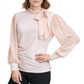 Blusa Calvin Klein com amarração lateral rosa tamanho P
