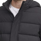 Jaqueta masculina Calvin Klein com capuz longo, preta, tamanho P