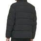 Calvin Klein Jaqueta Masculina Puffer com Conjunto de Detalhes de Babador Preta Tamanho G