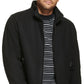 Jaqueta bomber de lã masculina Calvin Klein com acabamento em malha, preta, tamanho XX-G