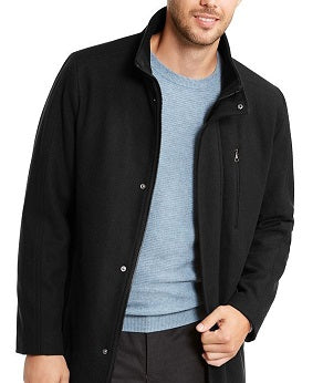Sobretudo de lã clássico masculino Calvin Klein, preto, tamanho XL