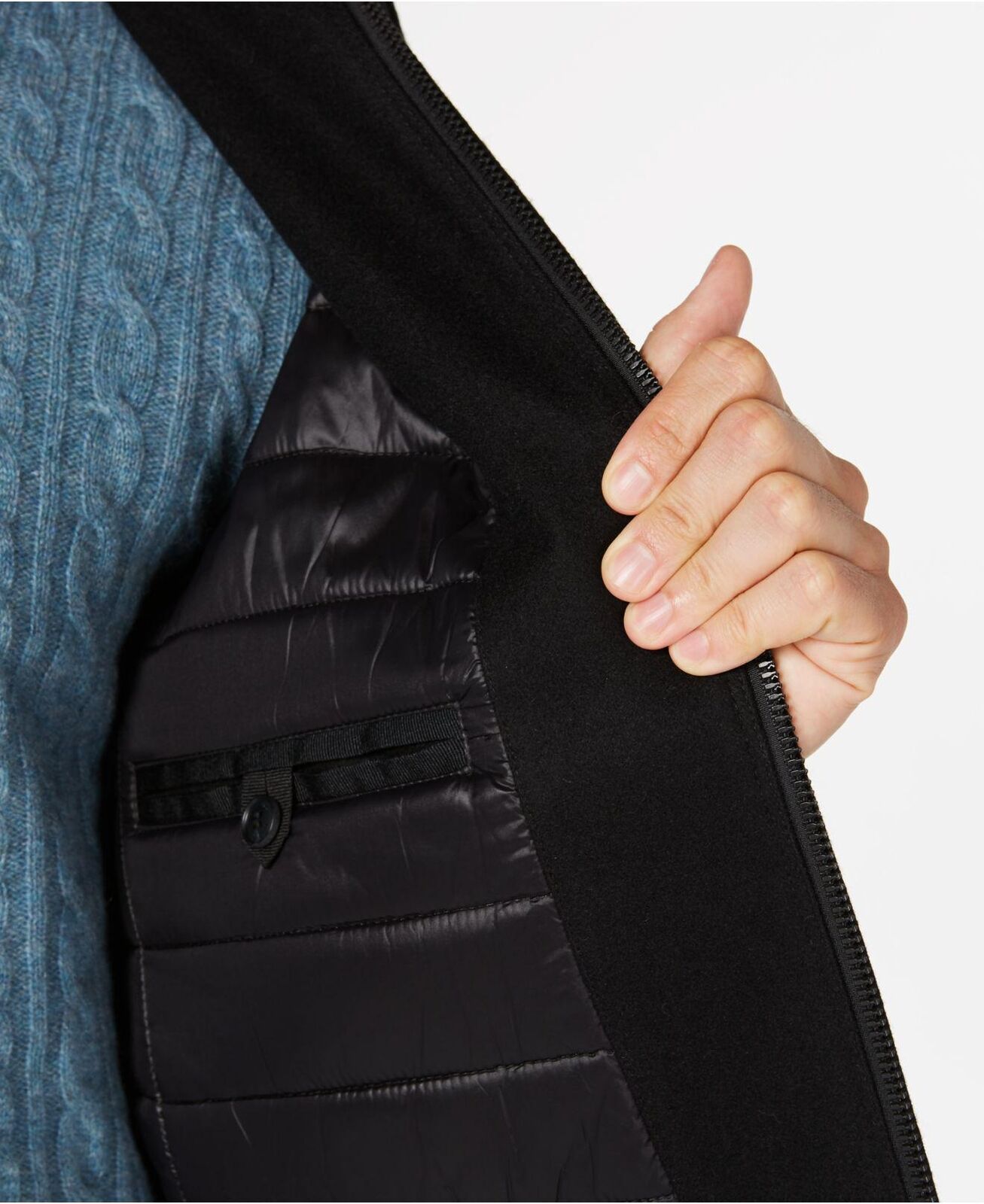 Jaqueta Calvin Klein Masculina de Lã Hipster Preta Tamanho 2XL