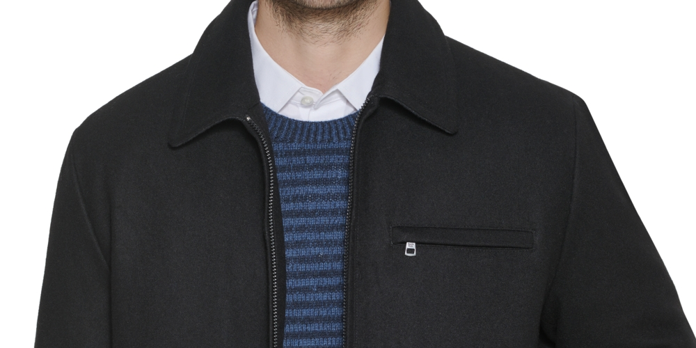 Jaqueta Calvin Klein Masculina de Lã Hipster Preta Tamanho GG