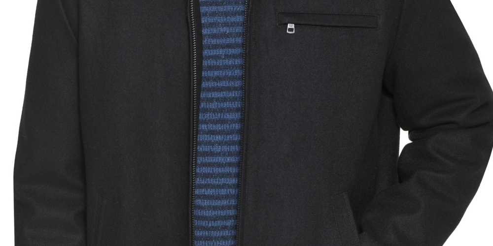 Jaqueta Calvin Klein Masculina de Lã Hipster Preta Tamanho GG