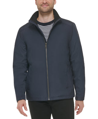 Calvin Klein Men's Classic Midweight Stand Collar Jacket Blue Size Medium