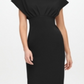 Vestido Calvin Klein Scuba Crepe Cintura Império Feminino Preto Tamanho 10