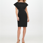 Vestido justo com cintura império e crepe Scuba Calvin Klein feminino, preto, tamanho 6