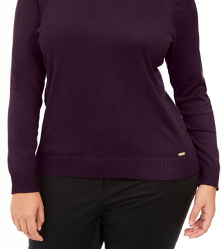 Calvin Klein Suéter Feminino Liso Roxo Tamanho 1X
