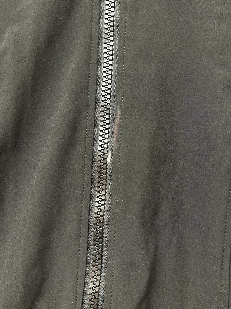 Calvin Klein Feminino Petite Fleece-Forrado Anorak com Capuz Capa de Chuva Preta Tamanho Petite XXS