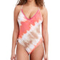 BCBGeneration Maiô Feminino Tie Dye Vermelho Tamanho X-G