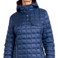 Casaco feminino com capuz HFX, azul, tamanho grande, dobrável