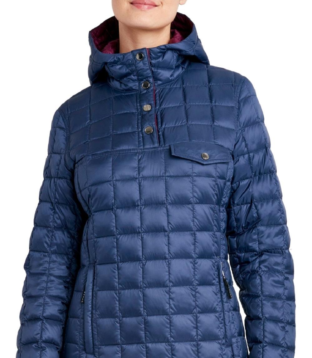 Casaco feminino com capuz HFX, azul, tamanho grande, dobrável