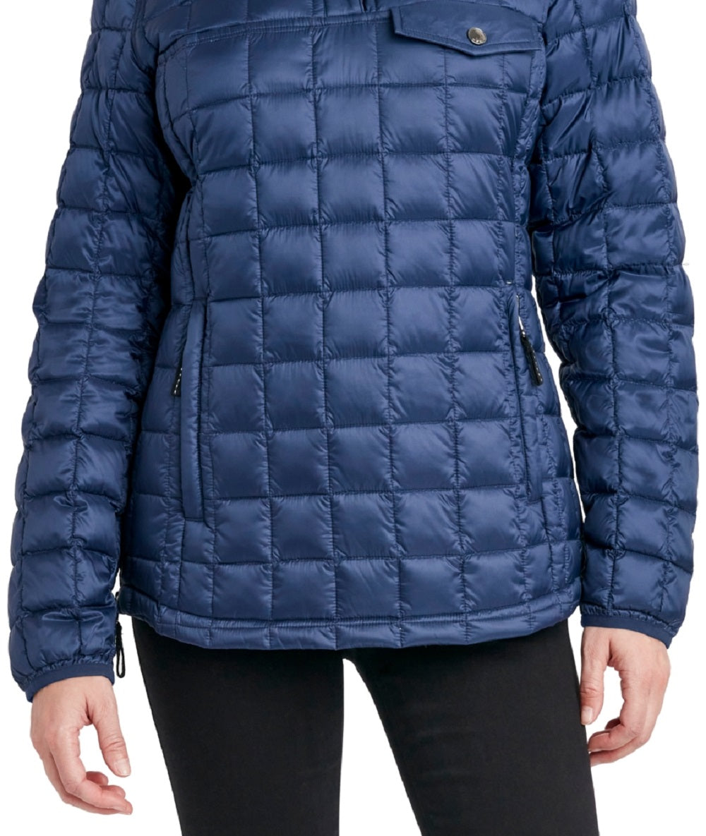 Casaco feminino com capuz HFX, azul, tamanho grande, dobrável