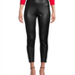 Leggings femininas de couro sintético de cintura alta BCBGMAXAZRIA, pretas, tamanho X-S