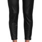 Leggings femininas de couro sintético de cintura alta BCBGMAXAZRIA, pretas, tamanho X-S