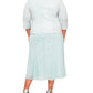 Alex Evenings Vestido de coquetel midi de duas peças com jaqueta e brilho, verde, tamanho 24W