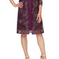 Alex Evenings Vestido de coquetel feminino bordado com jaqueta simulada, roxo, tamanho 14