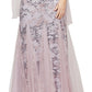 Vestido trompete bordado com lantejoulas Alex Evenings para mulheres, roxo, tamanho 14