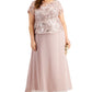 Vestido de festa feminino Alex Evenings, estilo misto, rosa, tamanho 20W