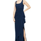 Conjunto de bolero e vestido de renda feminino Alex Evenings, 2 peças, azul, tamanho 12, pequeno