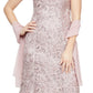 Conjunto de vestido e xale bordado feminino Alex Evenings, rosa, tamanho 4, pequeno