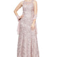 Conjunto de vestido e xale bordado feminino Alex Evenings, rosa, tamanho 6, pequeno