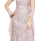 Conjunto de vestido e xale bordado feminino Alex Evenings, rosa, tamanho 12, pequeno