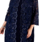 Vestido e jaqueta feminina Alex Evenings azul tamanho 16W