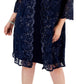 Vestido e jaqueta feminina Alex Evenings azul tamanho 16W