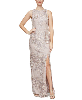 Vestido feminino Alex &amp; Eve com bordado de lantejoulas e coluna, rosa, tamanho 14