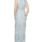 Vestido de noite formal feminino Alex &amp; Eve com lantejoulas, azul, tamanho 12