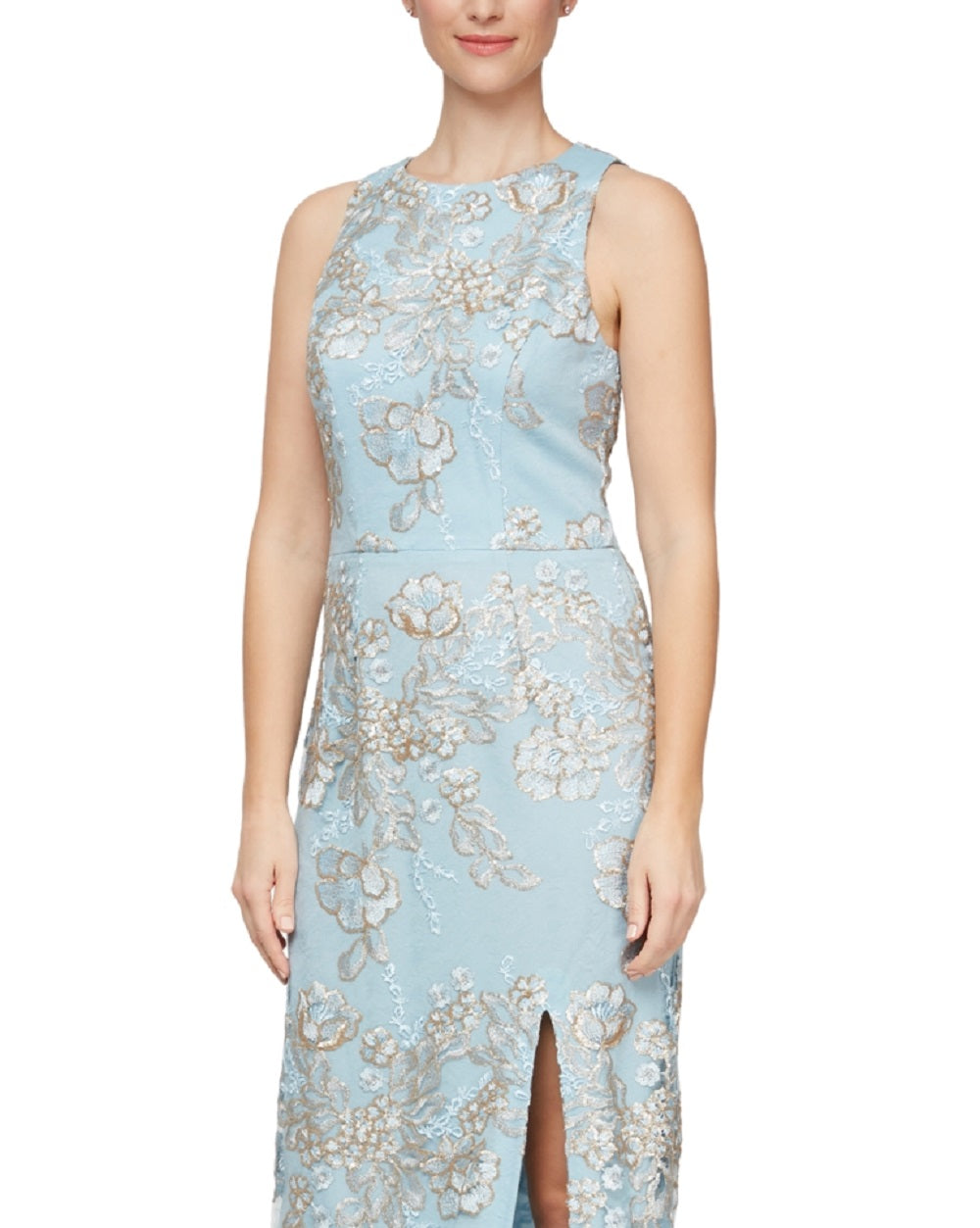 Vestido de noite formal feminino Alex &amp; Eve com lantejoulas, azul, tamanho 12