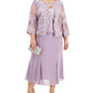 Vestido feminino Alex Evenings com corte A e jaqueta simulada de renda, roxo, tamanho 16W