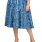 Vestido feminino Alex Evenings de comprimento médio em jersey e renda roseta, tamanho 16W, azul
