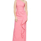 Vestido feminino Alex &amp; Eve com babados e um ombro só, rosa, tamanho 8
