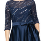 Vestido de baile feminino Alex Evenings, corte A, cintura império, azul, tamanho 4