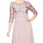 Vestido de festa feminino Alex Evenings com lantejoulas bordadas e corte A, roxo, tamanho 6, pequeno