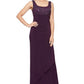 Vestido feminino bordado estilo império Alex Evenings com jaqueta roxa tamanho 16