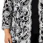 Alex Evenings Conjunto de blusa feminina bordada, preta, tamanho 1X
