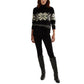 Ralph Lauren Superb Manga Longa Funnel Knit Preto Tamanho Médio Feminino