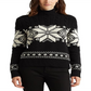 Ralph Lauren Superb Manga Longa Funnel Knit Preto Tamanho Médio Feminino