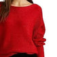 Suéter Ralph Lauren Feminino Manga Dolman Gola Canoa Vermelho Tamanho Grande