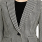 Ralph Lauren Blazer Feminino Pied-de-poule Slim Fit Preto Tamanho 14