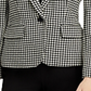 Ralph Lauren Blazer Feminino Pied-de-poule Slim Fit Preto Tamanho 14