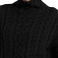Suéter Ralph Lauren Feminino Manga Longa Gola Alta Preto Tamanho P