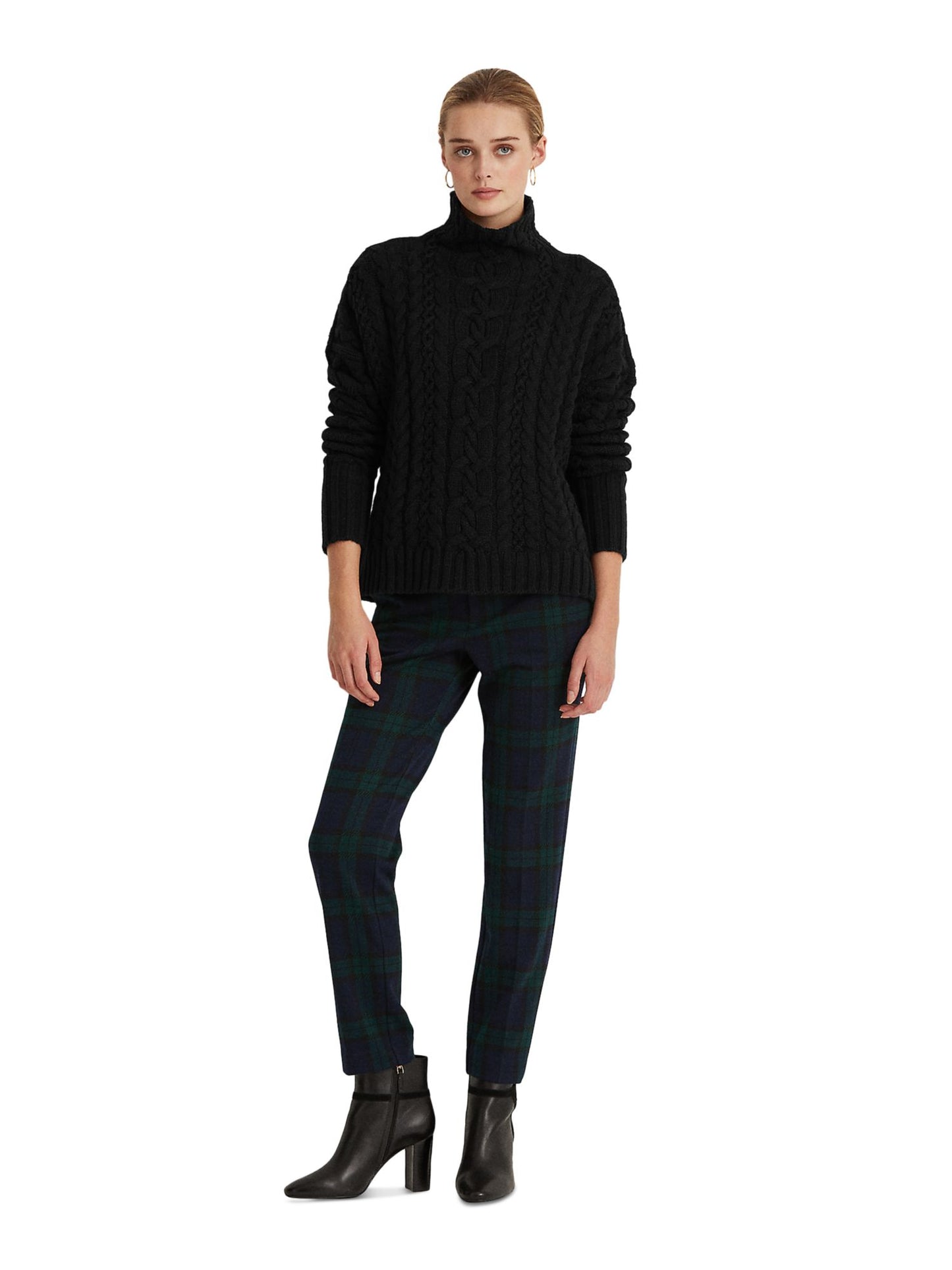 Suéter Ralph Lauren Feminino Manga Longa Gola Alta Preto Tamanho X-G