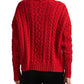 Suéter Ralph Lauren Feminino Manga Longa Gola Alta Vermelho Tamanho XX-G
